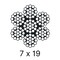 Laureola Industries 3/16" Galvanized Steel Type 7x19 Aircraft Cable Wire Rope, 250 ft ZAG316-GAL-719-250 - alternate 2